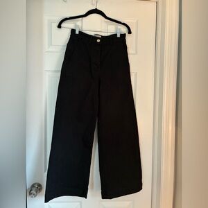 Everlane Black Wide-Leg Pants 00